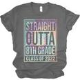 Straight Outta 8th Grade Class Of 2022 School Graduation Unisex Jersey T-Shirt