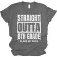 Straight Outta 8th Grade Graduation 2025 Eighth Grade Unisex Jersey T-Shirt