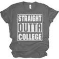 Straight Outta College Graduate Graduation 2025 Grad Men Unisex Jersey T-Shirt