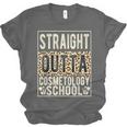 Straight Outta Cosmetology School Leopard Graduation Unisex Jersey T-Shirt