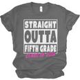 Straight Outta Fifth Grade Class Of 2018 Graduation Unisex Jersey T-Shirt