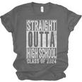 STRAIGHT OUTTA HIGH SCHOOL Graduation Class Of 2024 Senior Unisex Jersey T-Shirt