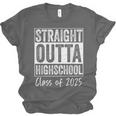 Straight Outta High School Graduation Class Of 2025 Grad Unisex Jersey T-Shirt