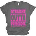 Straight Outta Preschool Class Graduation Pink Unisex Jersey T-Shirt