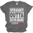 Straight Outta Sixth Grade Class Of 2024 Shirt Graduation Unisex Jersey T-Shirt