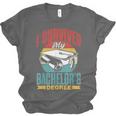 I Survived My Bachelor's Degree Party Bachelor Graduation Unisex Jersey T-Shirt
