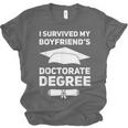I Survived My Boyfriend's Doctorate Degree Graduation Unisex Jersey T-Shirt