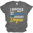 i Survived My Husbands Bachelors Degree Graduation Gifts Unisex Jersey T-Shirt