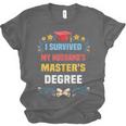 I Survived My Husband's Masters Degree Graduation Unisex Jersey T-Shirt