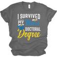 i Survived My Moms Doctoral Degree Graduation Gifts Unisex Jersey T-Shirt