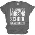 I Survived Nursing School Class Of 2018 RN Graduation Shirt Unisex Jersey T-Shirt