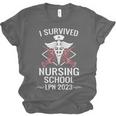 I Survived Nursing School LPN Class Of 2023 Nurse Graduation Unisex Jersey T-Shirt