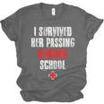 I Survived Her Passing Nursing School Graduation Unisex Jersey T-Shirt