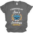 I Survived My Son's Sociology Degree Graduation Unisex Jersey T-Shirt