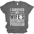 i Survived My Wife Doctorate Program PHD Wife Graduation Unisex Jersey T-Shirt