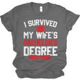 I Survived My Wife's Bachelor's Degree Graduation Unisex Jersey T-Shirt