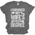 I Survived My Wifes Doctorate Degree Graduation Unisex Jersey T-Shirt