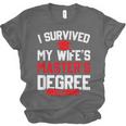 I Survived My Wife's Master's Degree Graduation Unisex Jersey T-Shirt