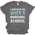 i Survived My Wifes Nursing School Degree Graduation Party Unisex Jersey T-Shirt