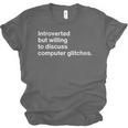 Techie Introvert Introverted Computer Nerd Unisex Jersey T-Shirt Techie Introvert Introverted Computer Nerd Unisex Jersey T-Shirt