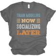 Train Modeling Now Minimal Socializing Introvert Vintage Unisex Jersey T-Shirt Train Modeling Now Minimal Socializing Introvert Vintage Unisex Jersey T-Shirt