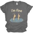 Two Thumbs Up I'm Fine Sarcastic Meme Introvert Humor Unisex Jersey T-Shirt