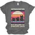 Unique Art For Introverted Cat Fans -Adults Cat Humorous Introvert Small Unisex Jersey T-Shirt