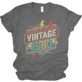 Vintage 1980 Retro Badge Decade Nostalgia Graphic Emblem Unisex Jersey T-Shirt