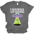 I Wanna Go Home Introvert UFO UAP Flying Saucer Trippy Alien Unisex Jersey T-Shirt