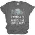 I Wanna Be Where People Aren’t For Camping Hiking Introvert Unisex Jersey T-Shirt