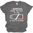 Warning Social Battery Is Low Introvert Shirt Unisex Jersey T-Shirt Warning Social Battery Is Low Introvert Shirt Unisex Jersey T-Shirt