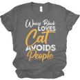Wears Loves Cats Avoids People I Introvert Unisex Jersey T-Shirt