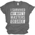 Wife Graduation I Survived My Wife's Master Degree Unisex Jersey T-Shirt