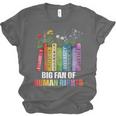 Women Floral Book Big Fan Of Human Rights Liberal Protest Unisex Jersey T-Shirt