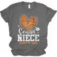 Women's Senior Niece Class Of 2026 Basketball Graduation Heart Unisex Jersey T-Shirt