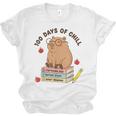 100 Days Of Chill Cute Capybara School Book Lover Unisex Jersey T-Shirt