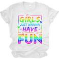 80's Girls Just Wanna Have Fun Nostalgia 1980s Style Premium Tri-Blend Unisex Jersey T-Shirt