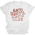 Anti Social Moms Club On Back Retro Introvert Unsociable Unisex Jersey T-Shirt Anti Social Moms Club On Back Retro Introvert Unsociable Unisex Jersey T-Shirt
