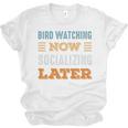 Bird Watching Now Minimal Socializing Introvert Vintage Unisex Jersey T-Shirt