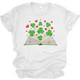 Book With Shamrocks Librarian Saint Patrick's Day Kids Unisex Jersey T-Shirt