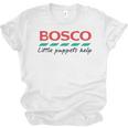Bosco Little Puppets Help Irish Nostalgia Retro 80s Premium Tri-Blend Unisex Jersey T-Shirt