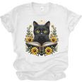 Cat For Women Book Lover Cute Cat And Book Unisex Jersey T-Shirt