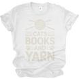 Cats Books And Yarn Crocheter Crocheting Unisex Jersey T-Shirt