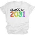 Class Of 2031 Pre-K -12th Grade Hand Prints Space Graduation Unisex Jersey T-Shirt