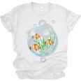 Clownfish Anemonefish Bubbles Water Frutiger Aero Y2K Style Unisex Jersey T-Shirt