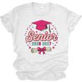 Coquette Pink Bow Senior 2026 2027 Graduation Unisex Jersey T-Shirt