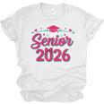 Coquette Pink Bow Senior 2026 Class Of Graduation Unisex Jersey T-Shirt