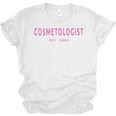 Cosmetologist Est 2024 Graduation Beauty School Cosmetology Unisex Jersey T-Shirt