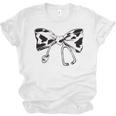 Cow Print Bow And Stethoscope Nurse RN Graduation Coquette Unisex Jersey T-Shirt