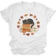 Cute Cat Fall In Love With Reading Book Cat Lover Librarian Unisex Jersey T-Shirt
